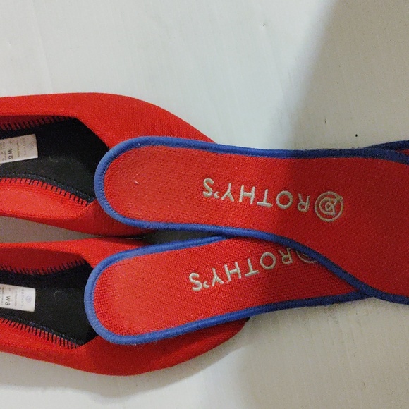 Rothy's Bright Red Textile The Point Ballet Flats Size Women’s 8 - Picture 5 of 7